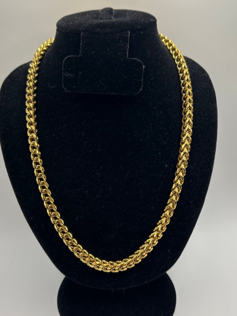 Gift for Him 6mm Real Gold Franco Chain Stainless Steel Plated 24 Inch Mens